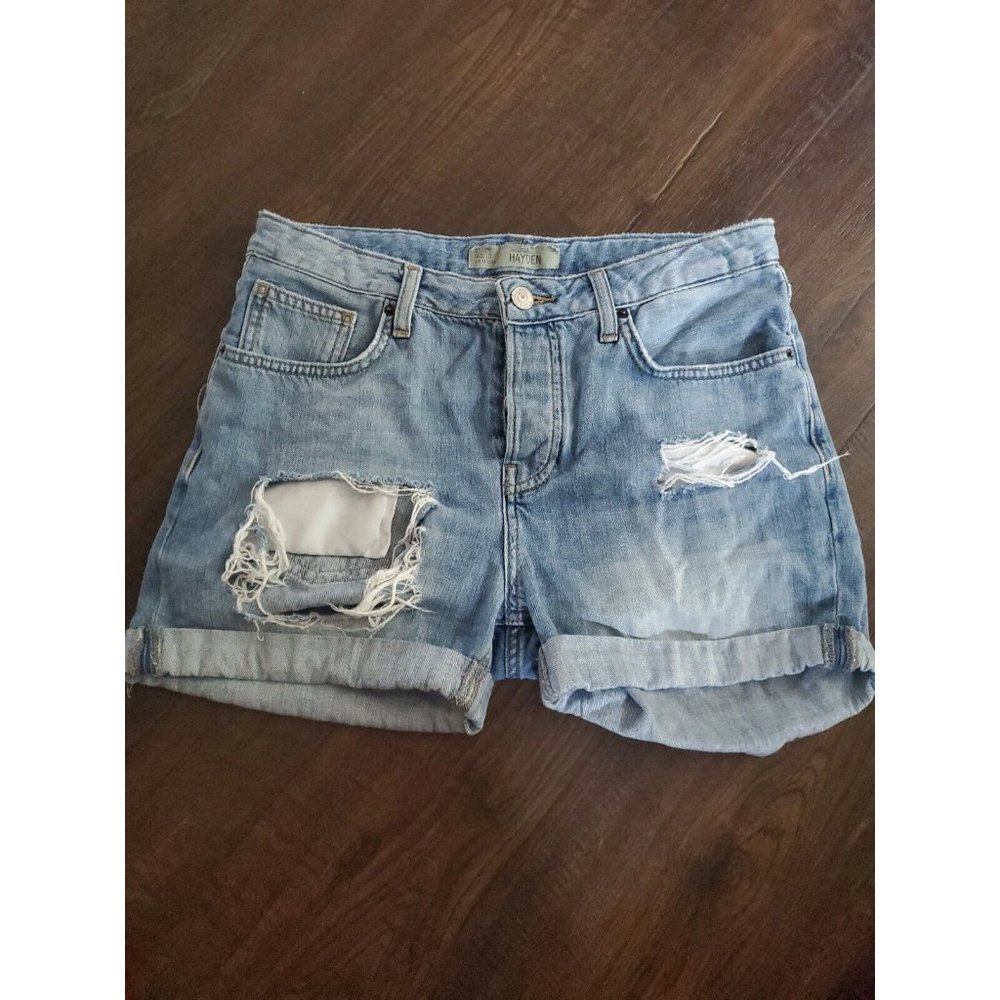 Topshop Hayden Distressed Denim Jean Shorts US Size 6